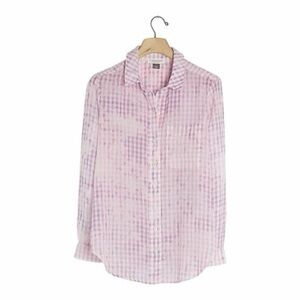 Anthropologie Pilcro Classic Tie-Dye Gingham Buttondown Shirt SMALL